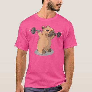 Kawai Capybara bodybuilder gewichtheffer Barbell G T-shirt