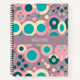 Kawai Cirkel Roze Navy Isometrisch Patroon Notitieboek