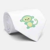 kawaï groene aap stropdas (Opgerold)