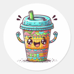 Kawai Koffie Ronde Sticker