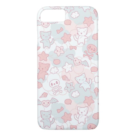 kawaï - patroon met doedelen Case-Mate iPhone case (Achterkant)