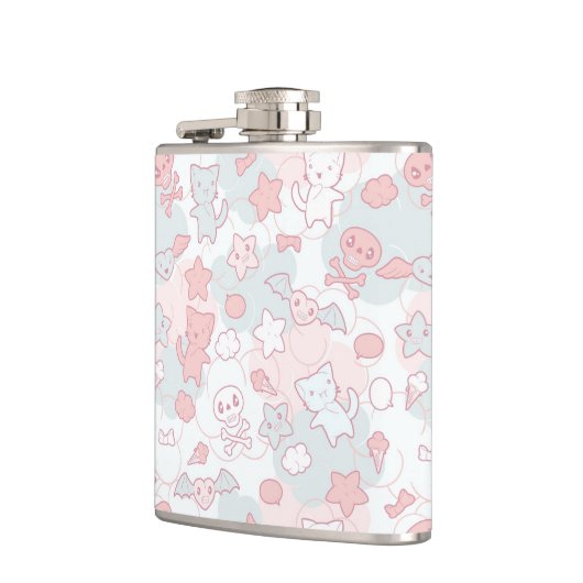 kawaï - patroon met doedelen heupfles (Links)