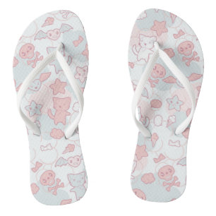 kawaï - patroon met doedelen teenslippers