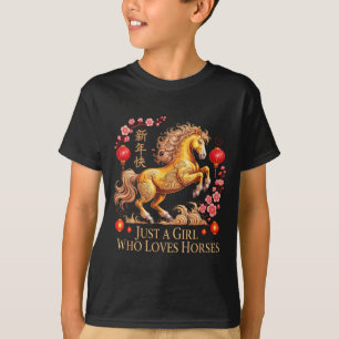 Kawaii 2026 gewoon meisje dat van paarden houdt Zo T-shirt