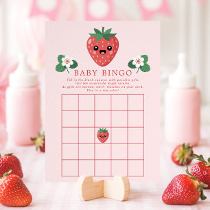 Kawaii Aardbei Baby Shower Bingo Spelkaart Kaart