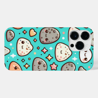 Kawaii Aesthetic iPhone Case – Teal Background 14 Pro Max Hoesje