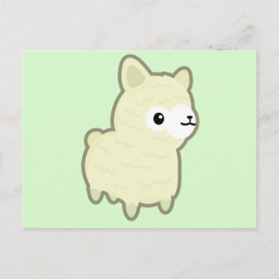Kawaii alpaca briefkaart