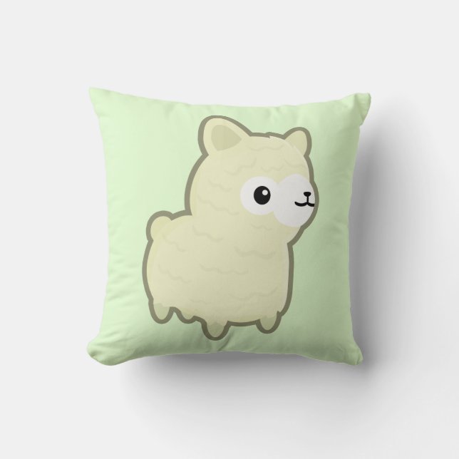 Kawaii alpaca kussen (Voorkant)