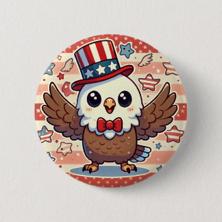 Kawaii American Eagle Ronde Button 5,7 Cm