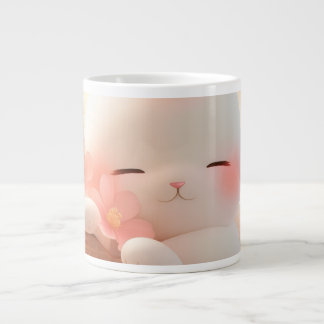 "Kawaii Animal Coffee Mok – Schattige Blush Cat De