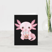 Kawaii Anime Axolotl Boba Kaart (Voorkant)
