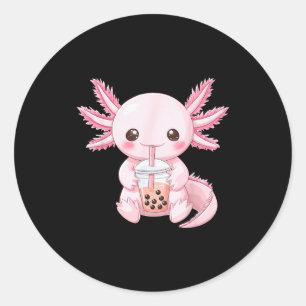 Kawaii Anime Axolotl Boba Ronde Sticker