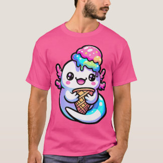Kawaii Anime Axolotl Love Funny Girl Mexicaanse Sa T-shirt