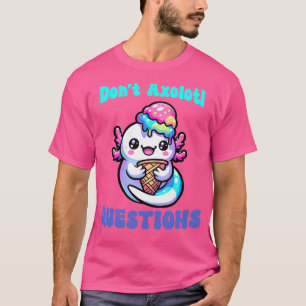 Kawaii Anime Axolotl Love Funny Girl Mexicaanse Sa T-shirt