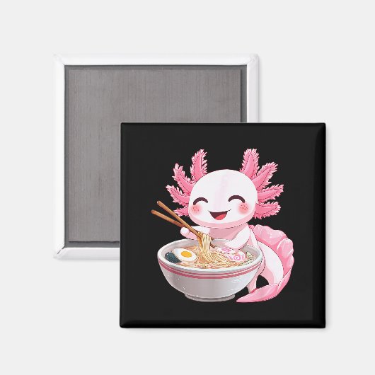 Kawaii Anime Axolotl Ramen Magneet (Voorkant / Achterkant)