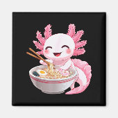 Kawaii Anime Axolotl Ramen Magneet (Voorkant)