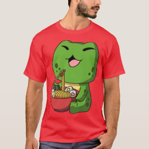 Kawaii Anime Frog Asian Noodles Japans Ramen 569 T-shirt