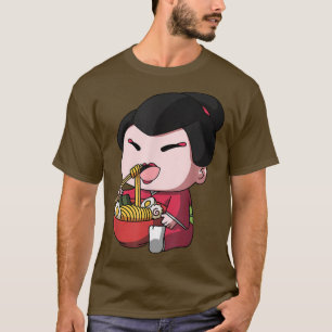Kawaii Anime Geisha Asian Noodles Japanners T-shirt