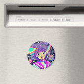 Kawaii Anime Girl Magnet Magneet (Insitu (Vaatwasser))
