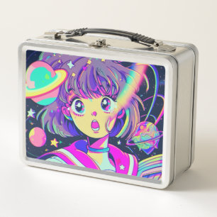 Kawaii Anime Girl Metal Lunch Box