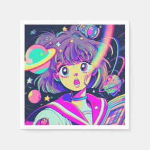 Kawaii Anime Girl Napkins Servet