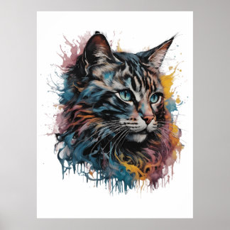 Kawaii Anime Kat Cadeaus Poster