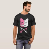 Kawaii Anime Neko Meisje Yandere Menhera Chan Past T-shirt (Voorkant volledig)