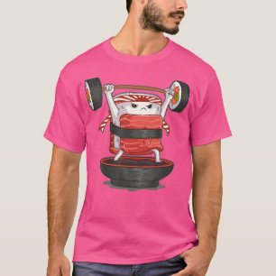 Kawaii Anime Otaku Japanese Sushi Nigiri Weightlif T-shirt