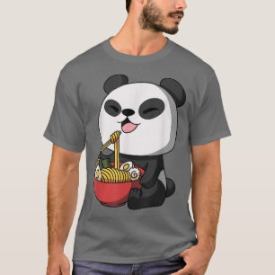 Kawaii Anime Panda Beer Aziatische noedels Japanse T-shirt