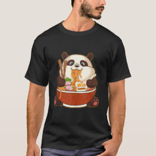 Kawaii Anime Panda Otaku Japanse Ra Noedels T-shirt