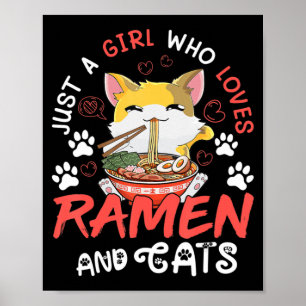 Kawaii Anime Ramen klaagt Japanse voedselmeisjes A Poster
