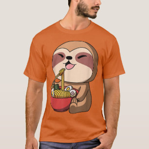 Kawaii Anime Sloth Asian Noodles Japanese Ramen T-shirt