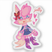 Kawaii Anthro Animal Laptop Sticker (Voorkant)