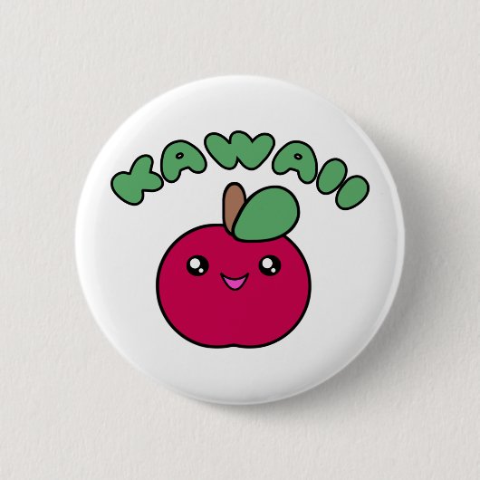 Kawaii Apple Ronde Button 5,7 Cm (Voorkant)