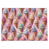 Kawaii Art Ice Cream Cones Groot Cadeauzakje (Voorkant)