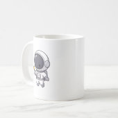 Kawaii Astronaut Holding Star Mug (Devant gauche)