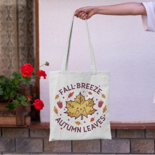 Kawaii Autumn Leaf Sac fourre-tout