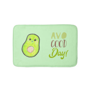 kawaii avocado avo goede day green typografie badmat