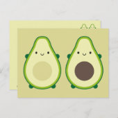 Kawaii Avocado Briefkaart (Voorkant / Achterkant)