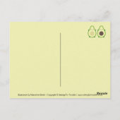 Kawaii Avocado Briefkaart (Achterkant)