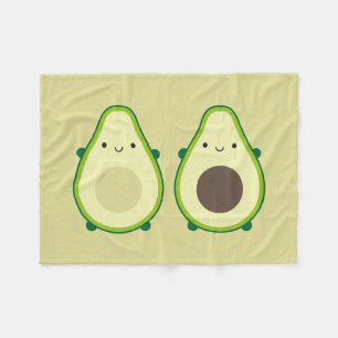 Kawaii Avocado Fleece Deken