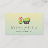 Kawaii Avocado & Guacamole Voedingsdeskundige Scha Visitekaartje (Voorkant)