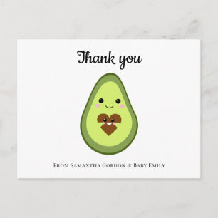 Kawaii Avocado Hartelijk dank aan uw minimalistisc Briefkaart