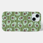 Kawaii avocado-patroon Case-Mate iPhone case (Achterkant (horizontaal))
