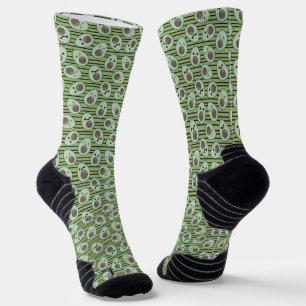 Kawaii avocado-patroon sokken