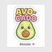 Kawaii Avocado Sticker (Vel)