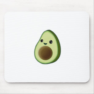 Kawaii Avocado Tekening Aangepast Wit Muismat