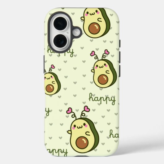 Kawaii Avocado Telefoonhoesje – CuteiPhone / iPad  Case-Mate iPhone Case (Achterkant)