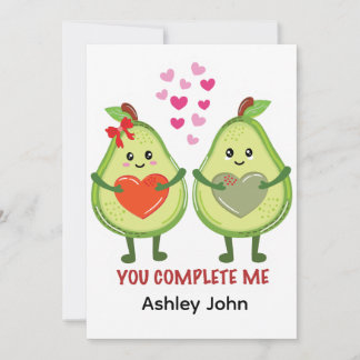Kawaii Avocadopaar Je Bent Mijn Alles Bedankkaart