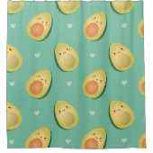Kawaii Avocados Let's Avocuddle Pattern Douchegordijn (Voorkant)